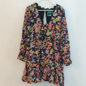 Maeve By Anthropologie Multicolored Floral Mini Dress (Women's Size 2X)